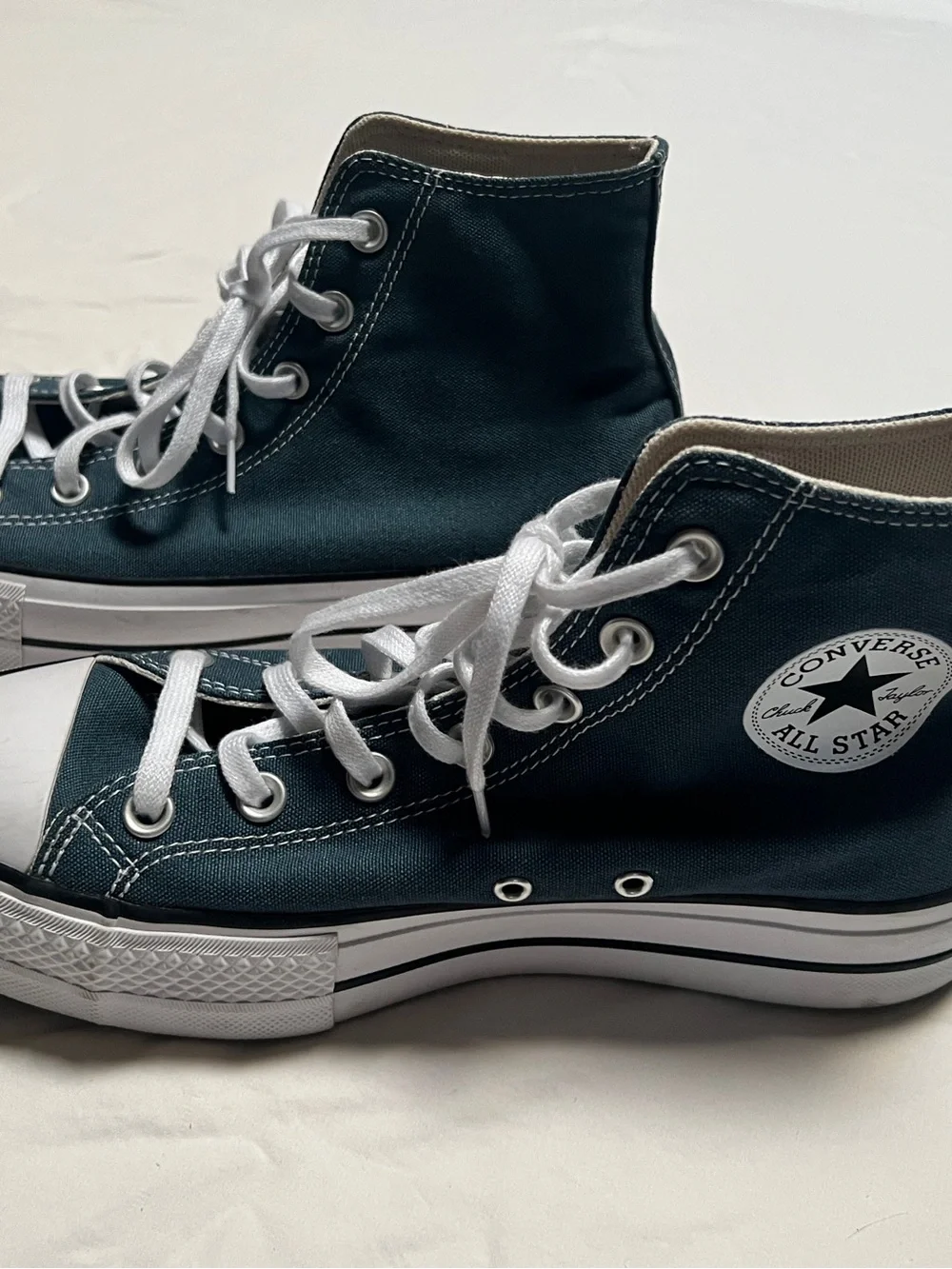 Converse High Top Sneakers - Dark Teal with White